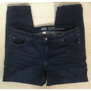 Amazon Jeans Women Size 16 Short Blue Curvy Skinny Mid Rise Pockets Denim